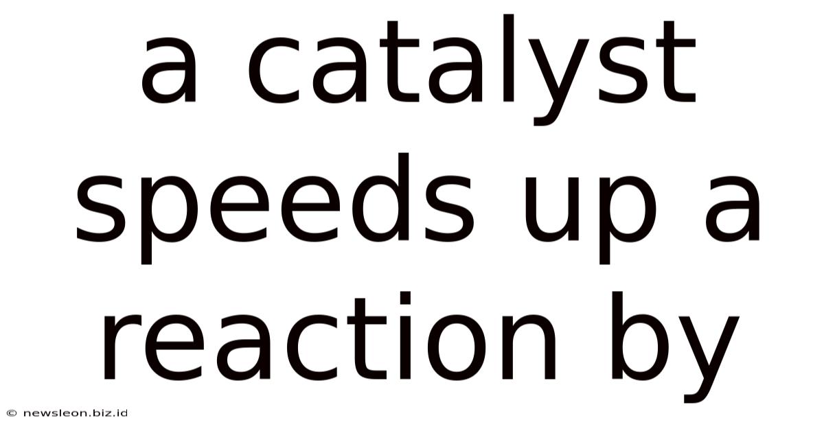 A Catalyst Speeds Up A Reaction By