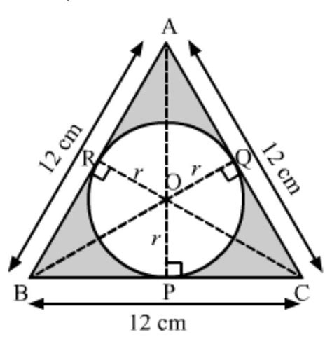 A Circle Is Inscribed In An Equilateral Triangle