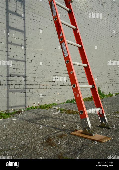 A Ladder Leaning Against A Wall