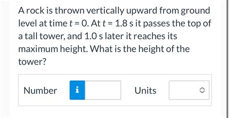 A Rock Is Thrown Vertically Upward From Ground Level