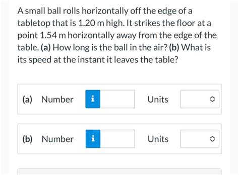 A Small Ball Rolls Horizontally Off The Edge