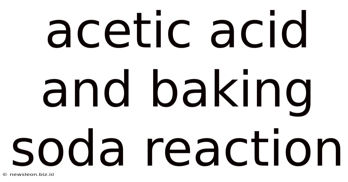 Acetic Acid And Baking Soda Reaction