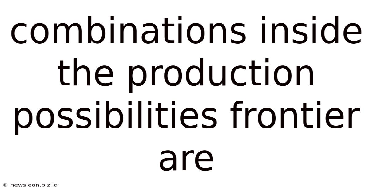Combinations Inside The Production Possibilities Frontier Are