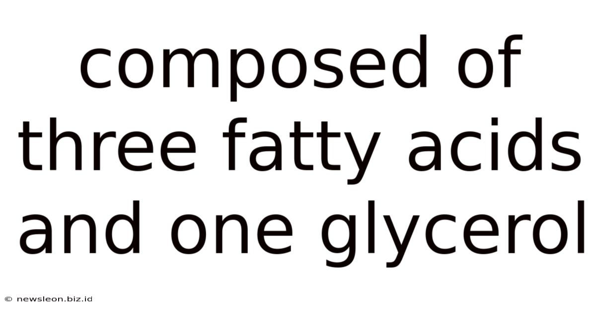 Composed Of Three Fatty Acids And One Glycerol
