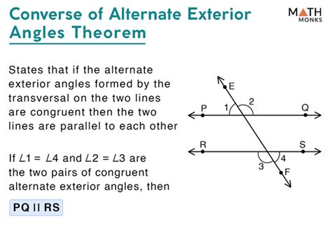 Converse Of Alternate Exterior Angles Theorem