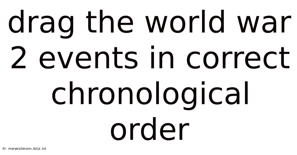 Drag The World War 2 Events In Correct Chronological Order