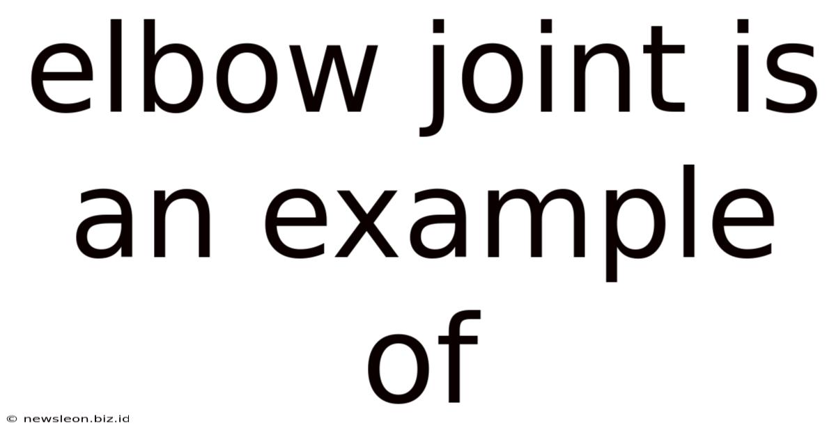 Elbow Joint Is An Example Of