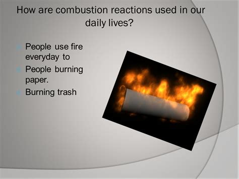 Examples Of Combustion In Everyday Life