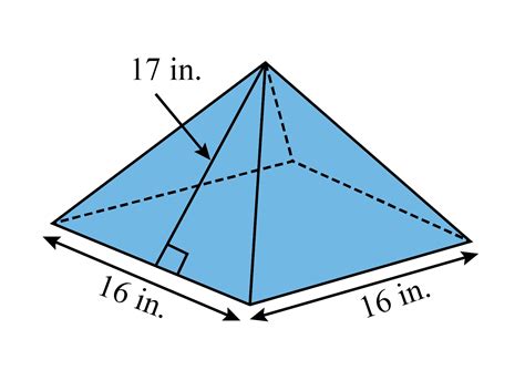 Find The Surface Area Of The Square Pyramid Shown Below.