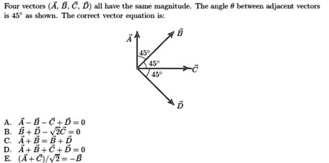 Four Vectors Abcd All Have The Same Magnitude