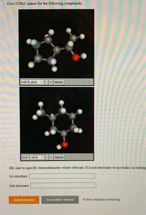 Give The Iupac Name For The Following Compound.