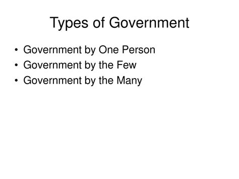 Government By One Person Is Called