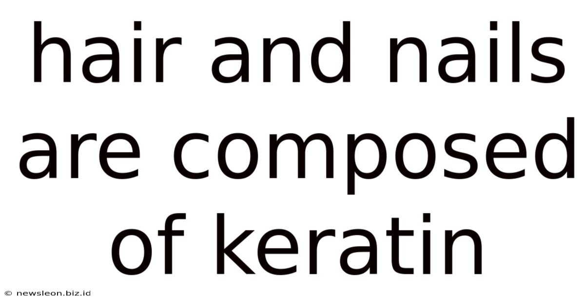 Hair And Nails Are Composed Of Keratin