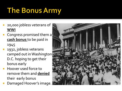 How Did Hoover React To The Bonus Army