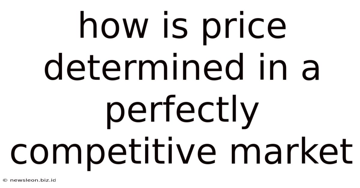 How Is Price Determined In A Perfectly Competitive Market