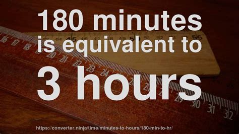 How Long Is 180 Minutes In Hours