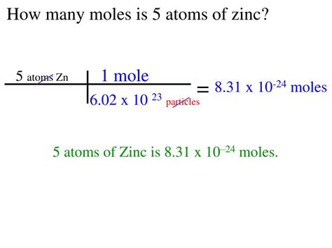 How Many Atoms Are In 0.750 Moles Of Zinc