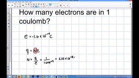 How Many Electrons Are In 1 Coulomb