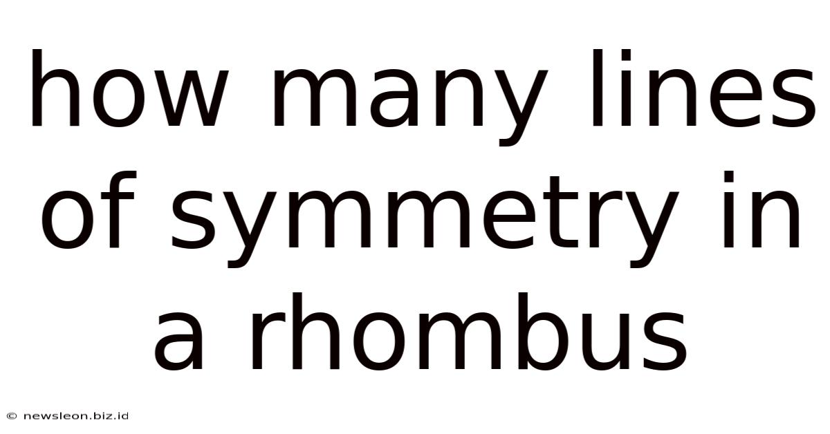 How Many Lines Of Symmetry In A Rhombus