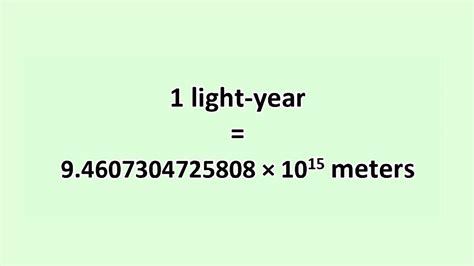 How Many Meters Is One Light Year