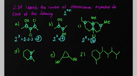 How Many Stereoisomers Are Possible For