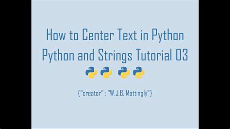 How To Center Text In Python