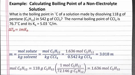 How To Find Boiling Point Of A Solution