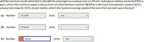 If The Maximum Acceleration That Is Tolerable For Passengers