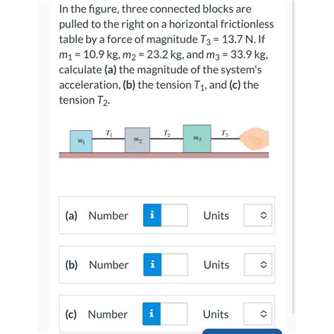 In The Figure Three Connected Blocks Are Pulled