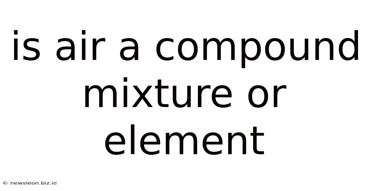 Is Air A Compound Mixture Or Element