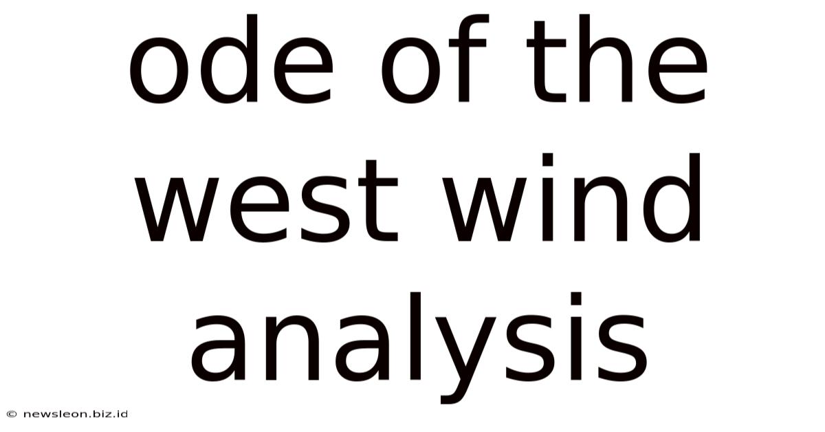 Ode Of The West Wind Analysis