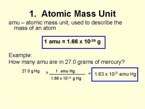 One Atomic Mass Unit Is Equal To