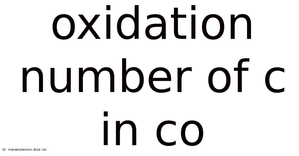 Oxidation Number Of C In Co
