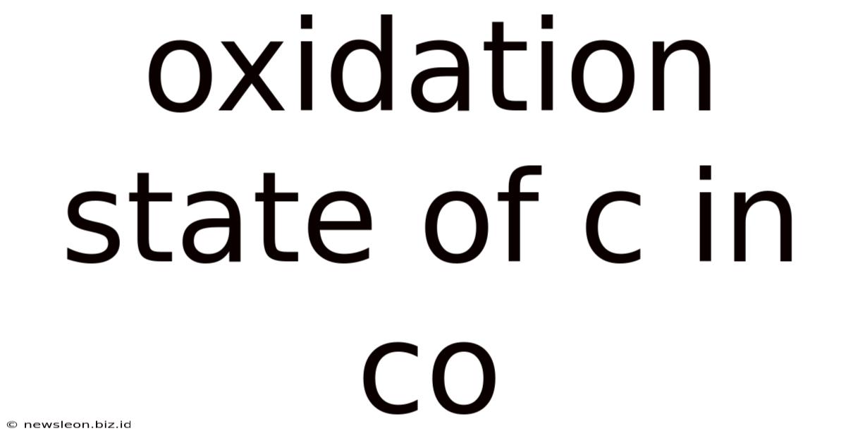 Oxidation State Of C In Co