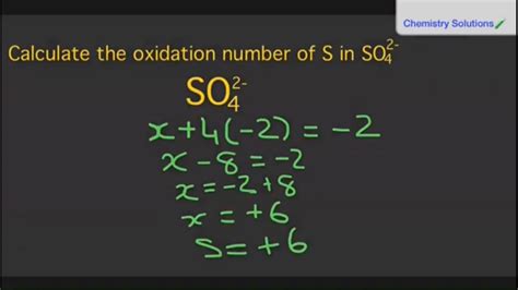 Oxidation State Of S In So42-