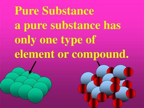 Pure Substances Are Made Of Only One Type Of