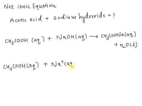 Sodium Hydroxide Reaction With Acetic Acid