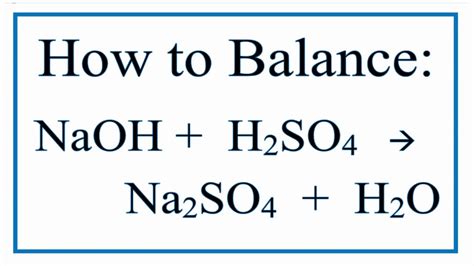 Sulfuric Acid With Sodium Hydroxide Balanced Equation