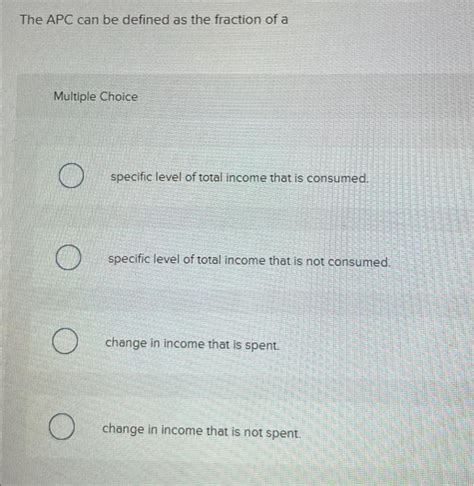 The Apc Can Be Defined As The Fraction Of A