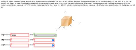 The Figure Shows A Metallic Block With Its Faces