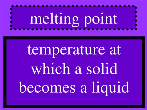 The Temperature At Which A Solid Becomes A Liquid