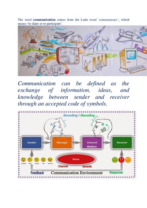 The Word Communication Comes From The Latin Communicare Which Means