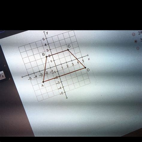 Trapezoid Abcd Is Graphed In A Coordinate Plane.