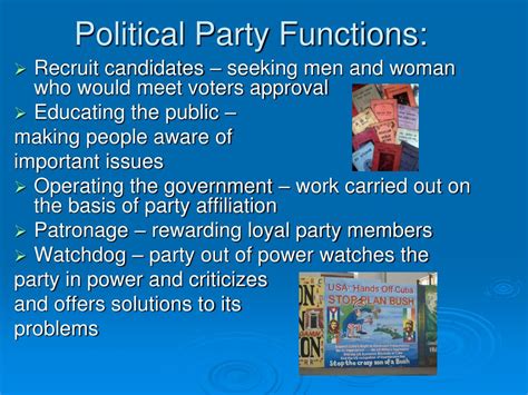 What Are The Functions Of A Political Party