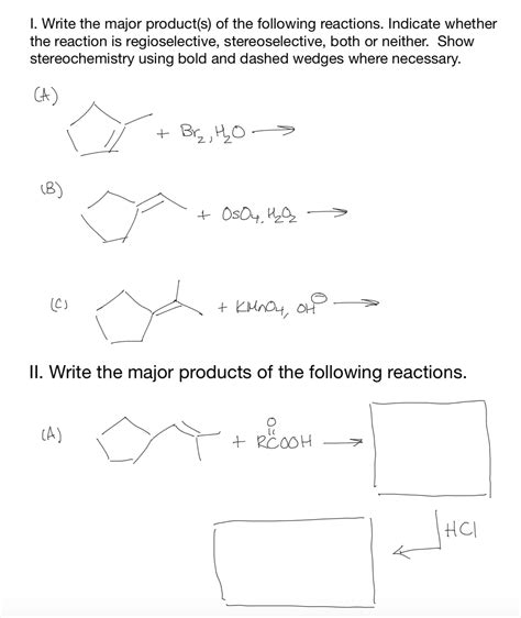 What Are The Products Of The Following Reactions