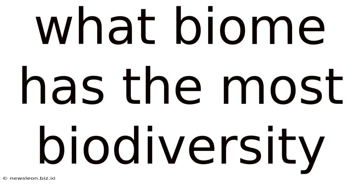 What Biome Has The Most Biodiversity