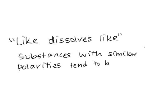 What Does The Phrase Like Dissolves Like Mean