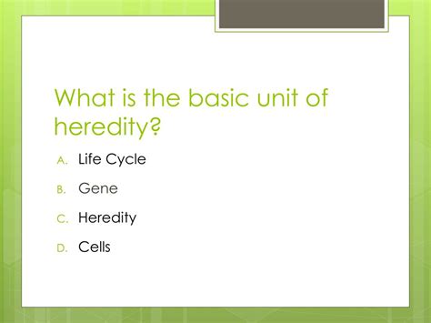 What Is The Basic Unit Of Heredity