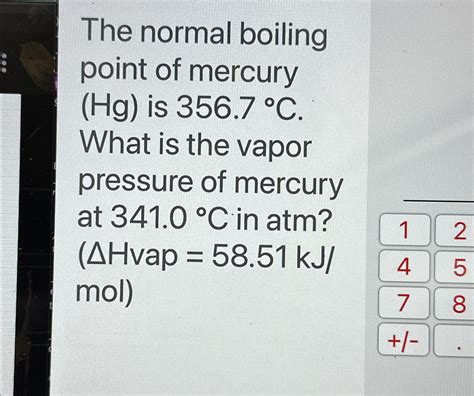 What Is The Boiling Point For Mercury