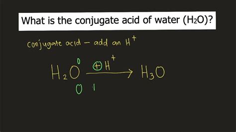 What Is The Conjugate Acid Of Water